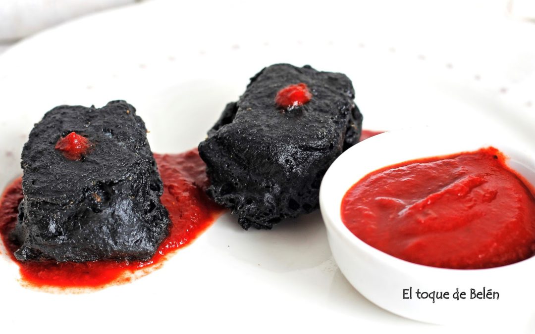 Bacalao en tempura con tinta de calamar